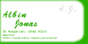 albin jonas business card